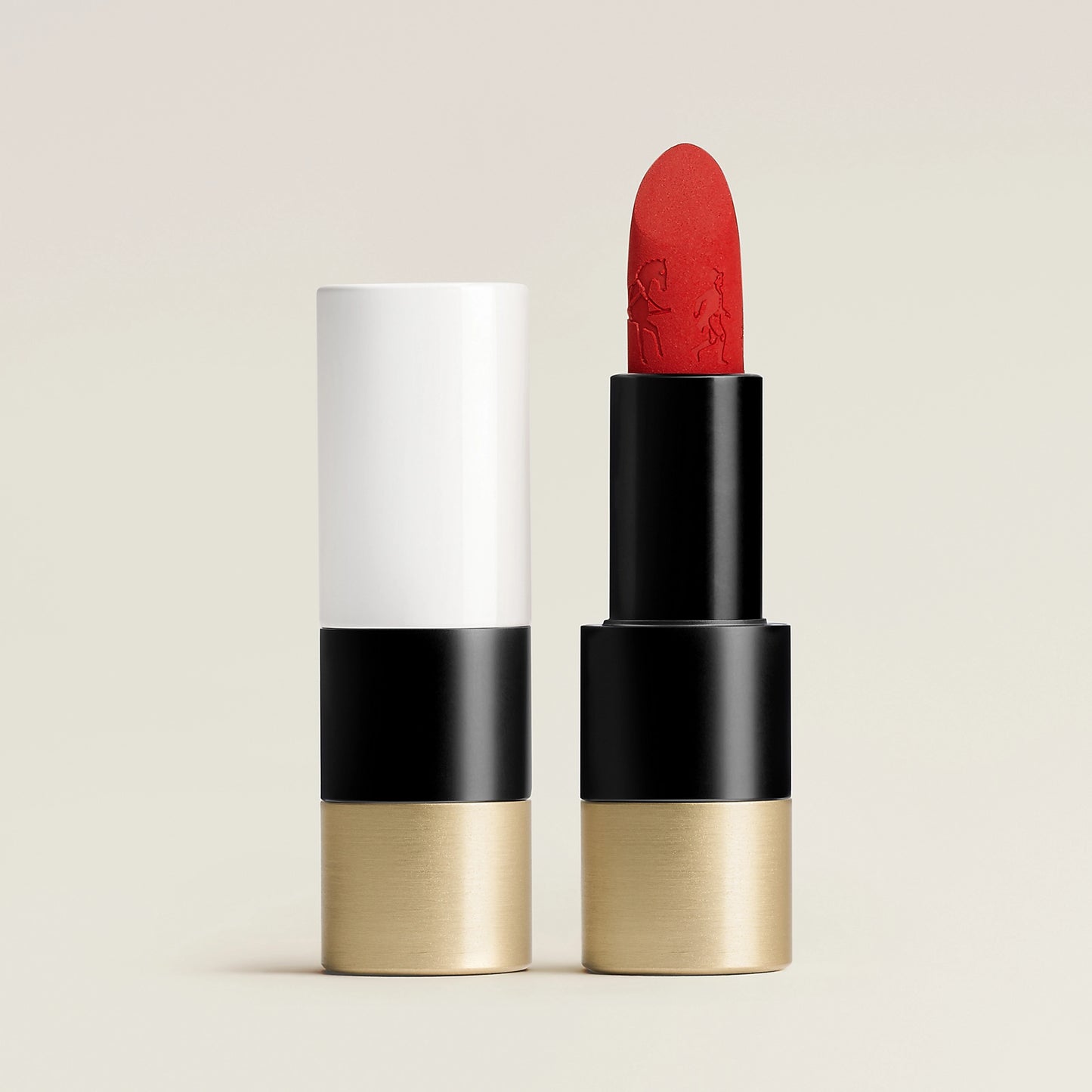 Rouge Hermès Engraved Matte Lipstick - Rouge Amazone LIMITED EDITION